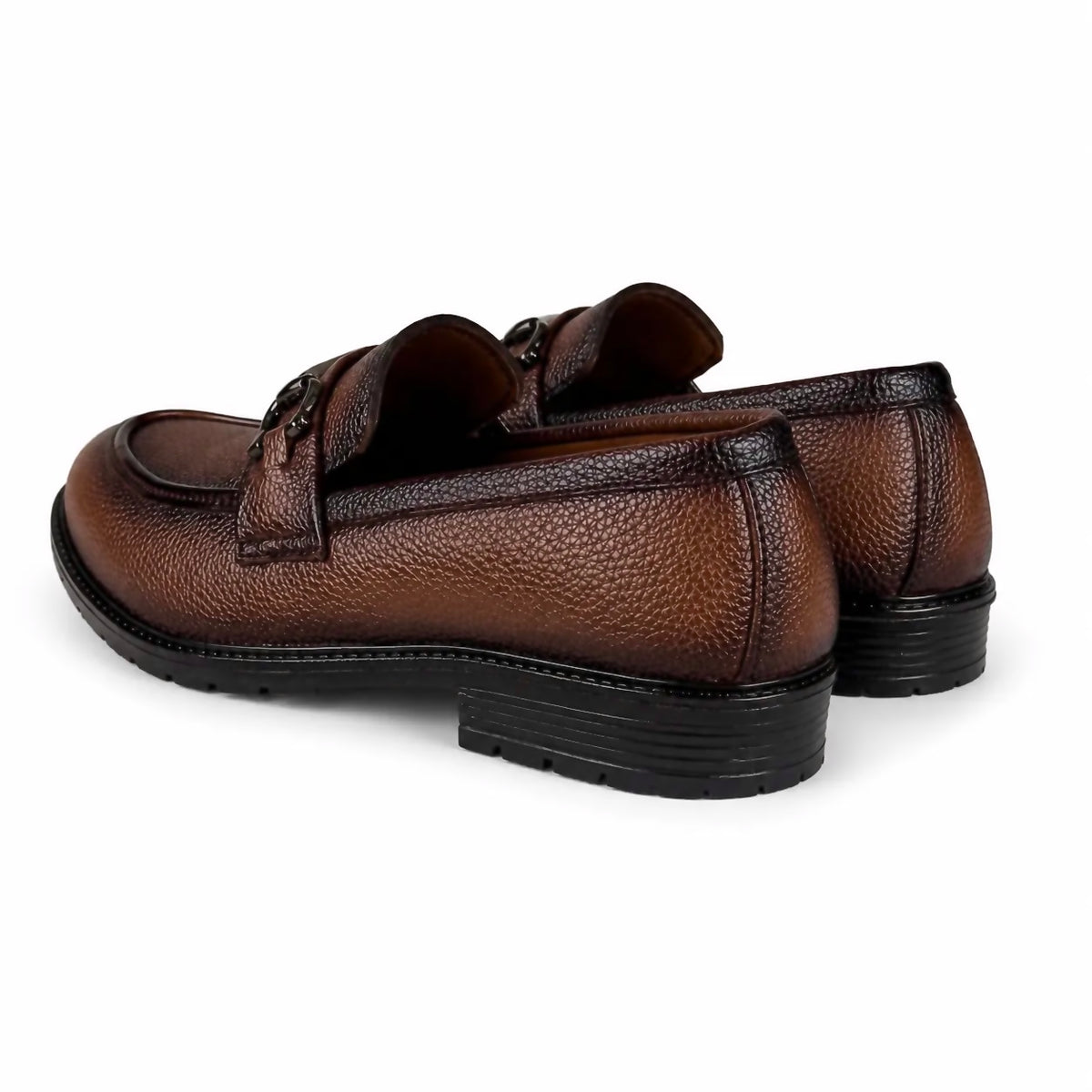 BROWN BIT MILLED FORMAL LOAFER