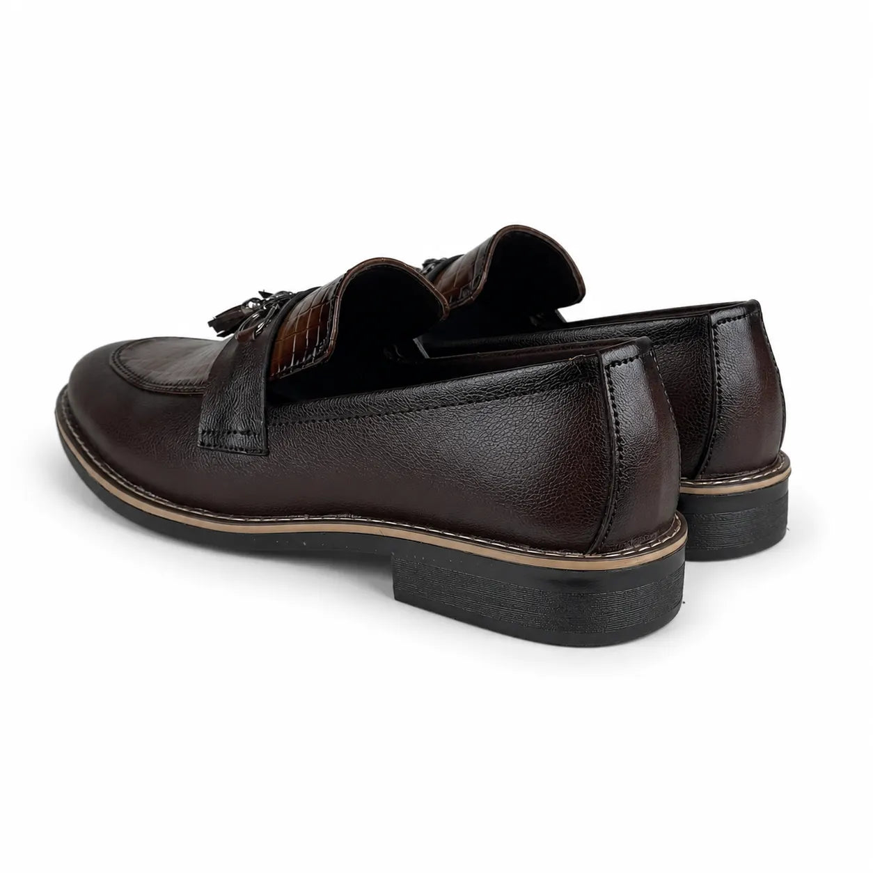 BROWN CROC MEDICATED LOAFER