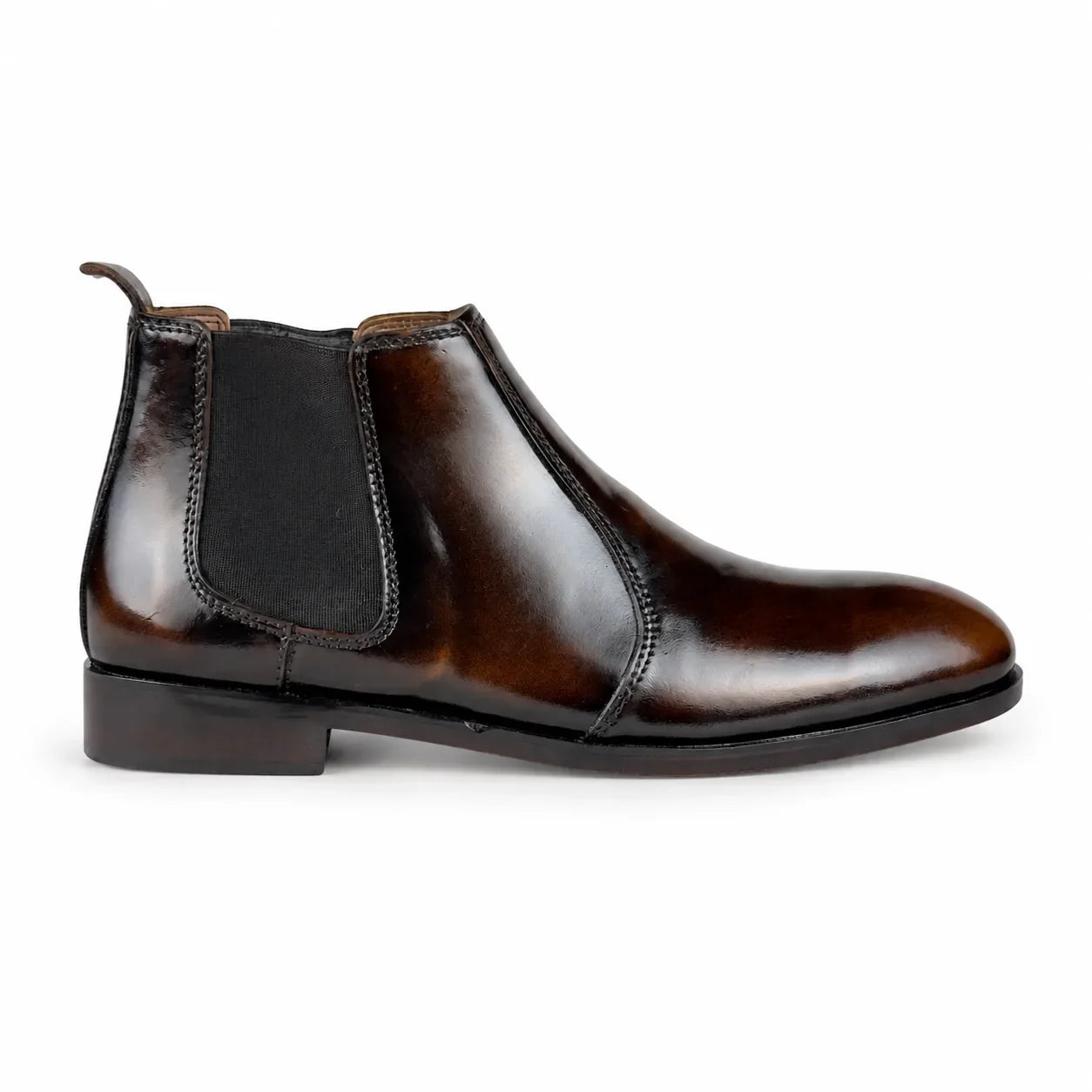 BROWN BUFF LEATHER CHELSEA