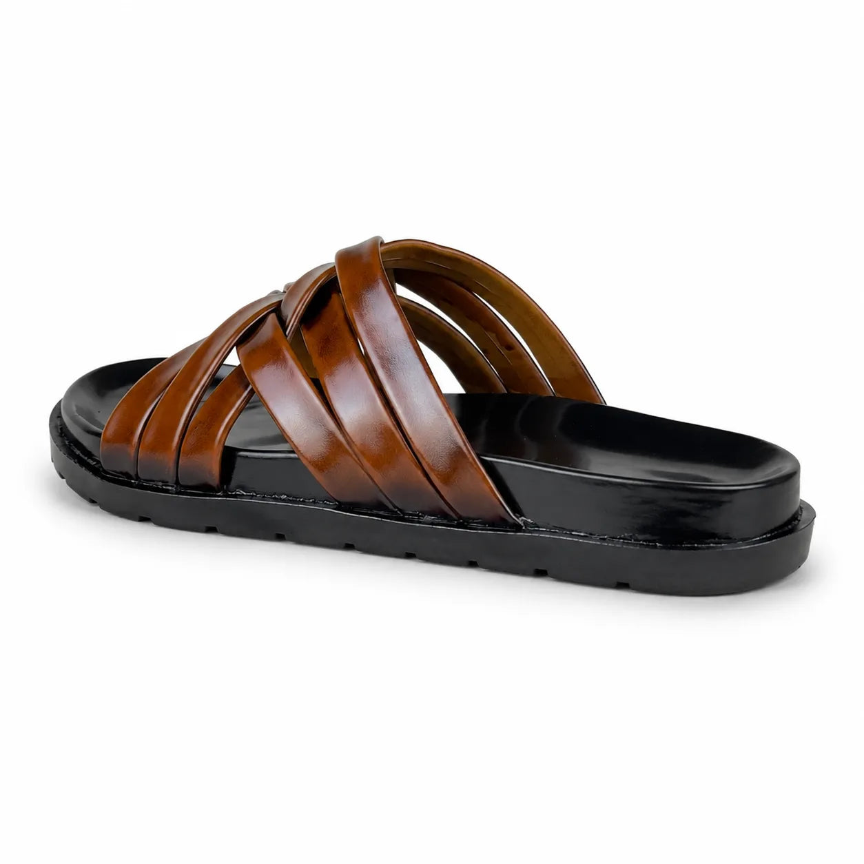 BROWN LEATHER SLIPPER