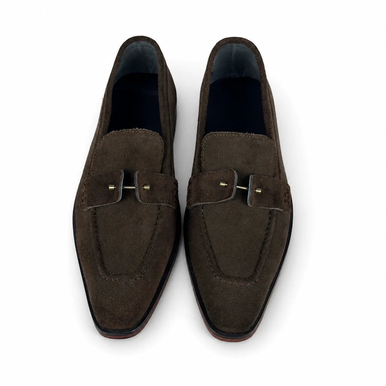 ITALIAN TOE SUEDE LEATHER LOAFER - BROWN