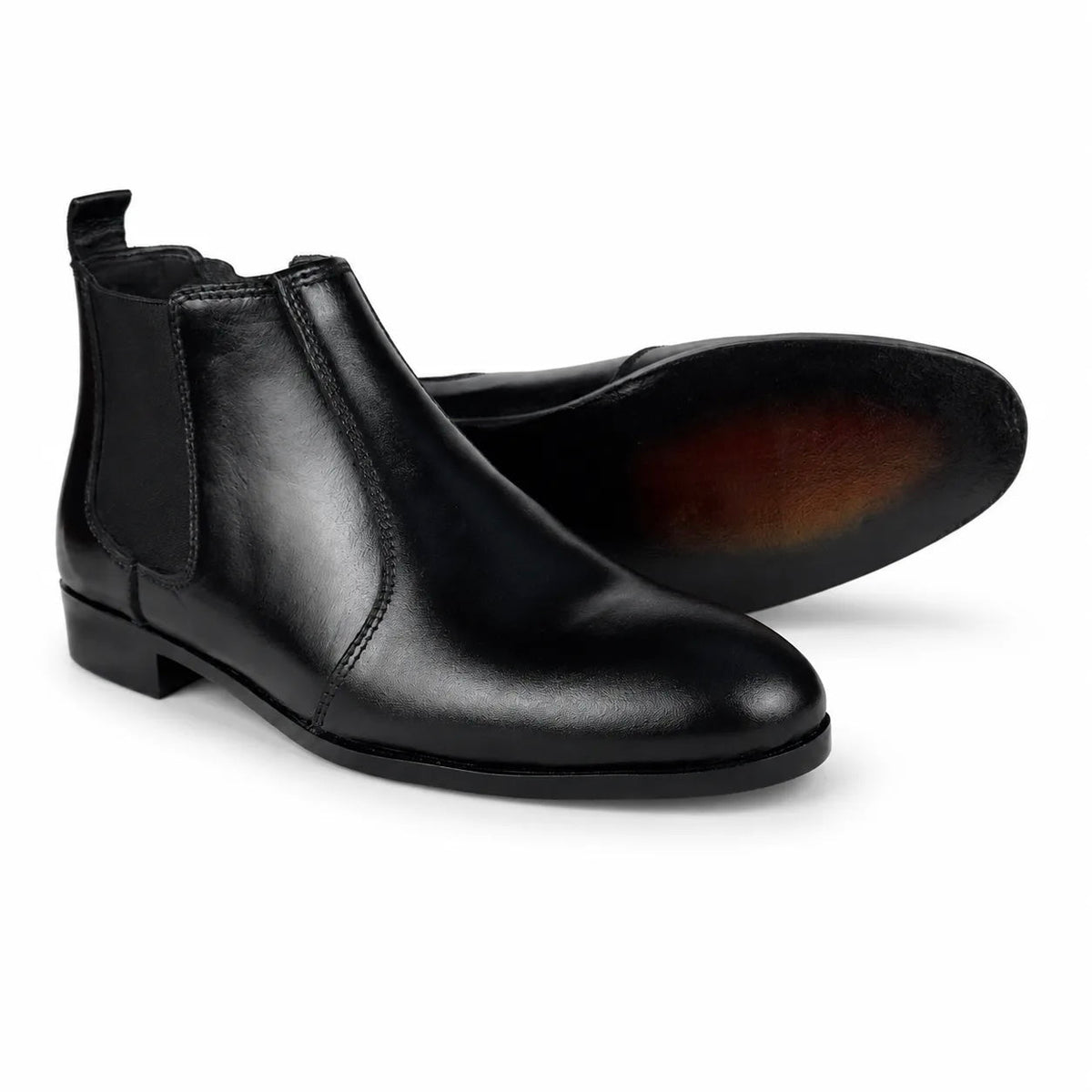BLACK LEATHER CHELSEA