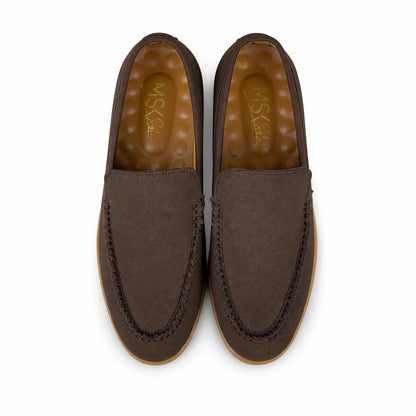 BROWN SUEDE MEDICATED LOAFER