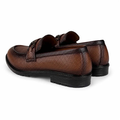 BROWN BIT MILLED FORMAL LOAFER