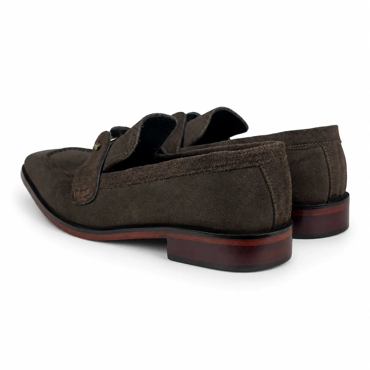 ITALIAN TOE SUEDE LEATHER LOAFER - BROWN