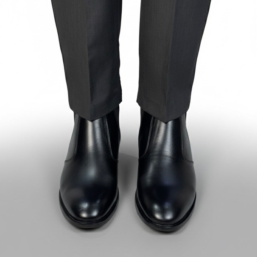 BLACK LEATHER CHELSEA