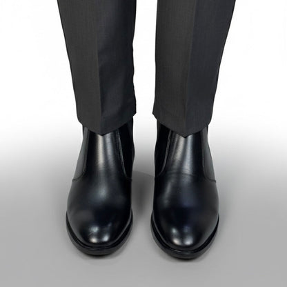 BLACK LEATHER CHELSEA