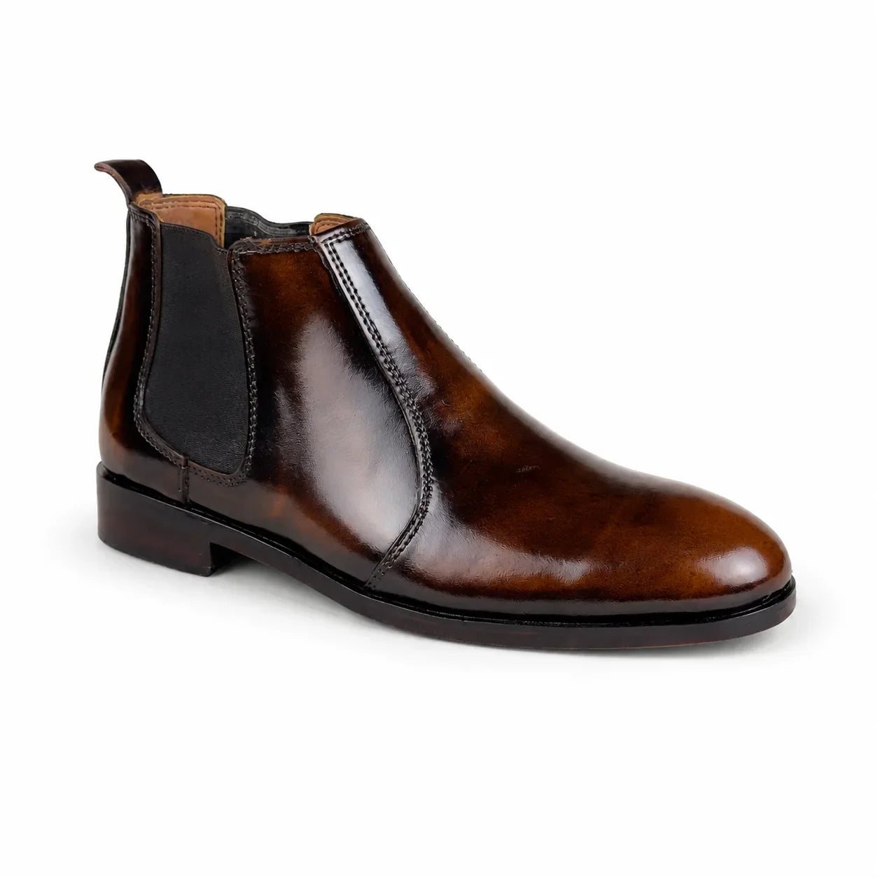 BROWN BUFF LEATHER CHELSEA