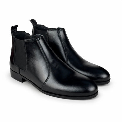 BLACK LEATHER CHELSEA