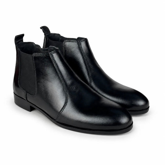 BLACK LEATHER CHELSEA