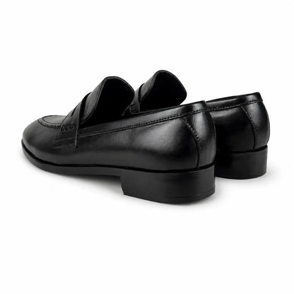 PENNY LEATHER LOAFER - BLACK