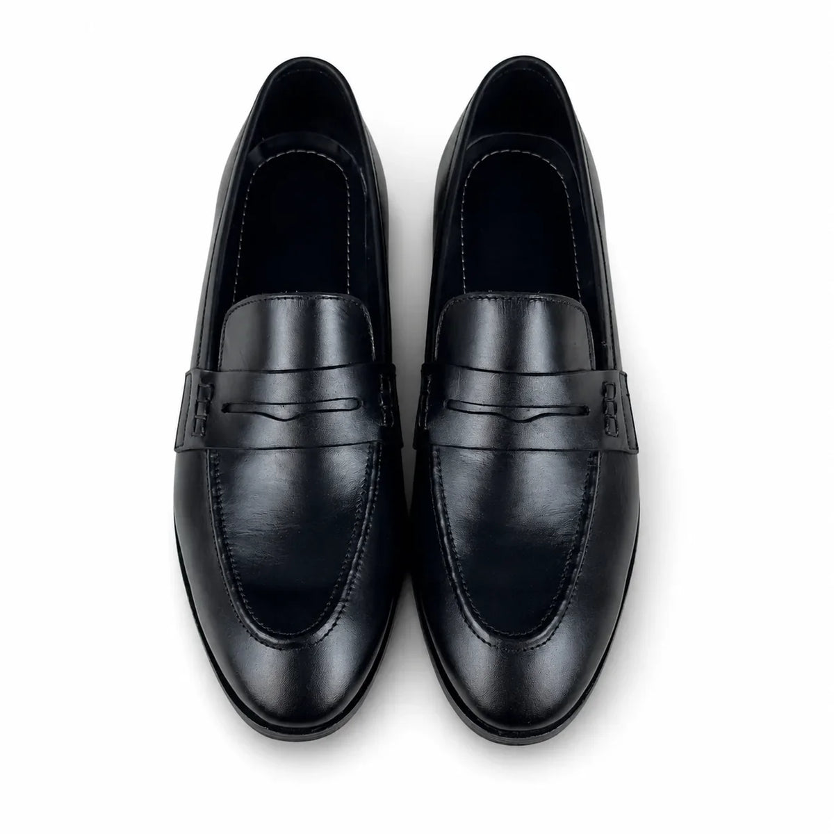 PENNY LEATHER LOAFER - BLACK