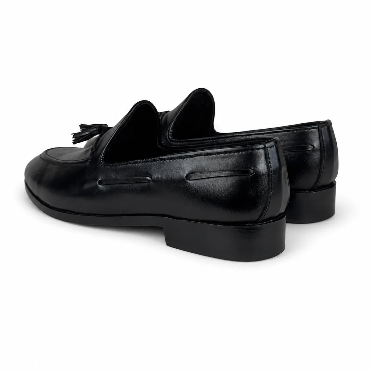 ITALIAN TESSEL LEATHER LOAFER - BLACK