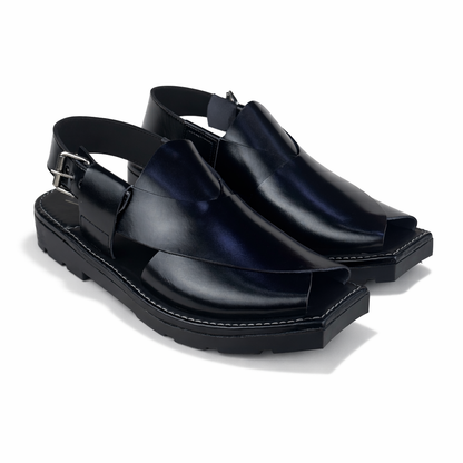 BLACK KAPTAN CHAPPAL #2160