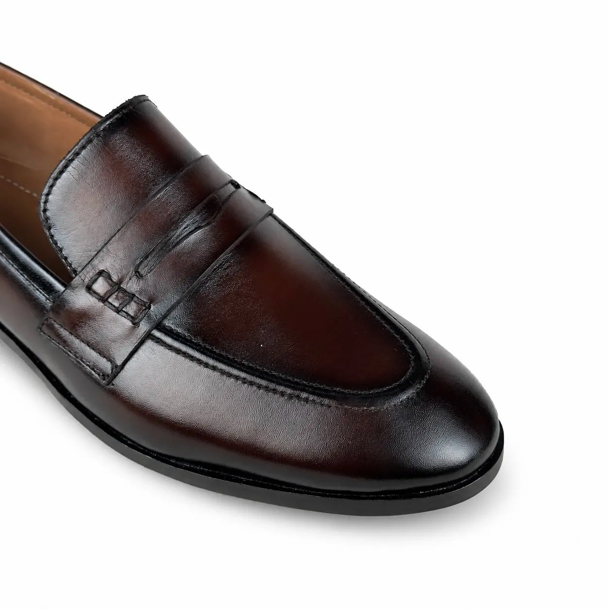 PENNY LEATHER LOAFER - BROWN