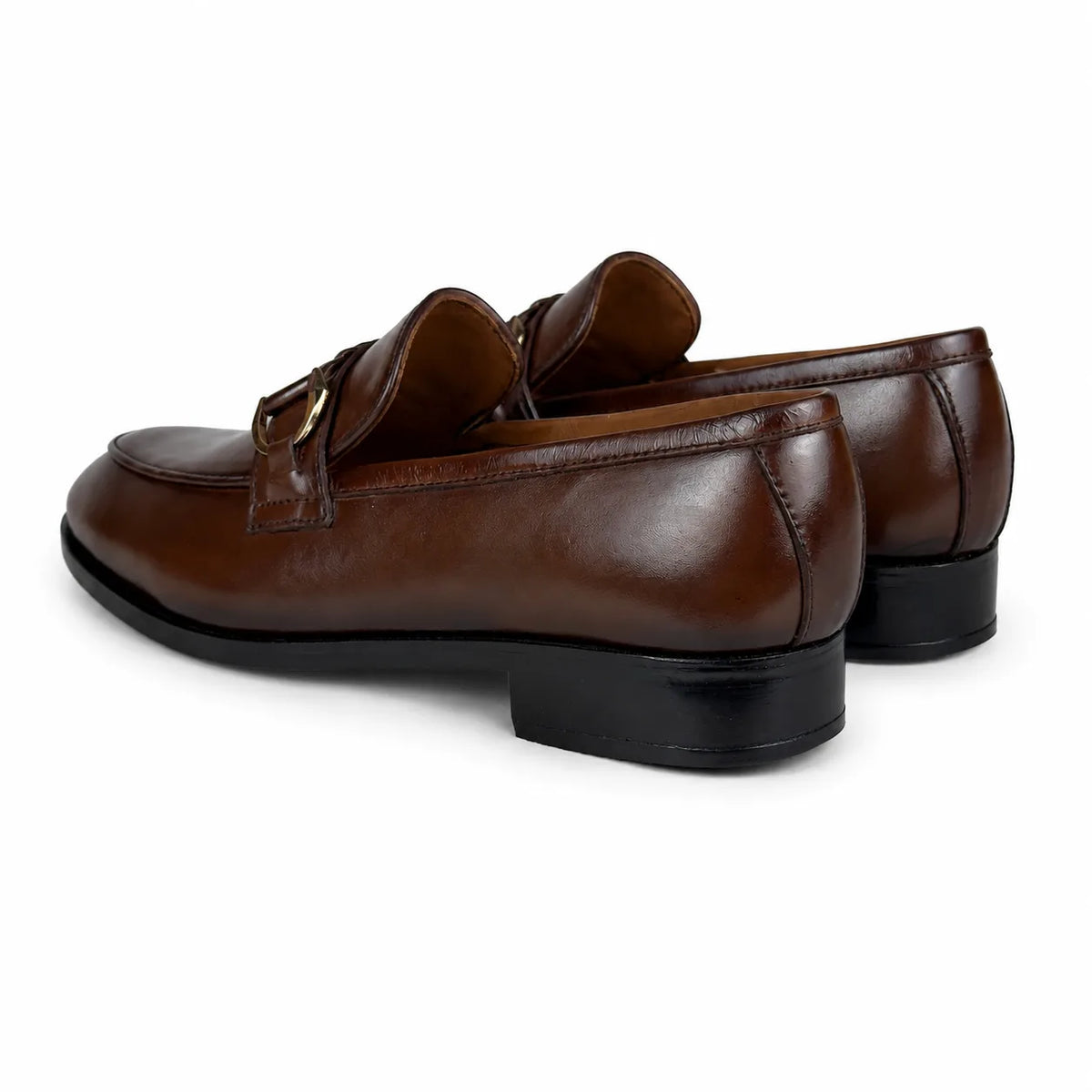 WOVEN BIT LEATHER LOAFER - BROWN