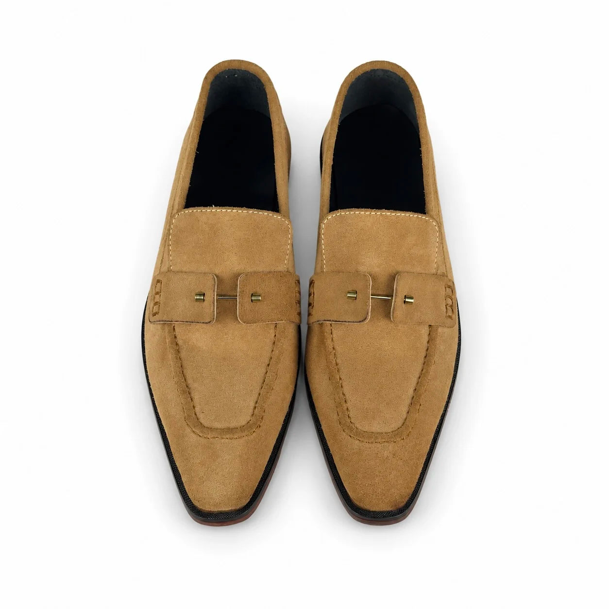 ITALIAN TOE SUEDE LEATHER LOAFER - WARM BEIGE