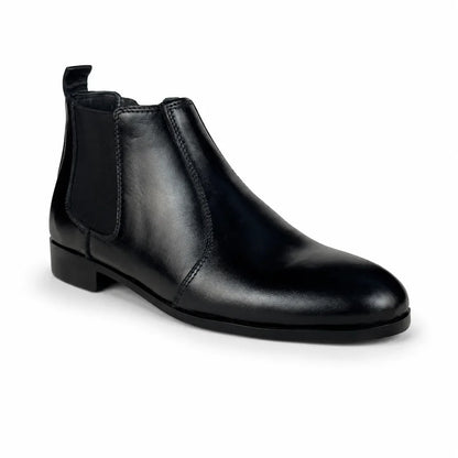 BLACK LEATHER CHELSEA