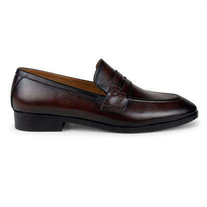 PENNY LEATHER LOAFER - BROWN