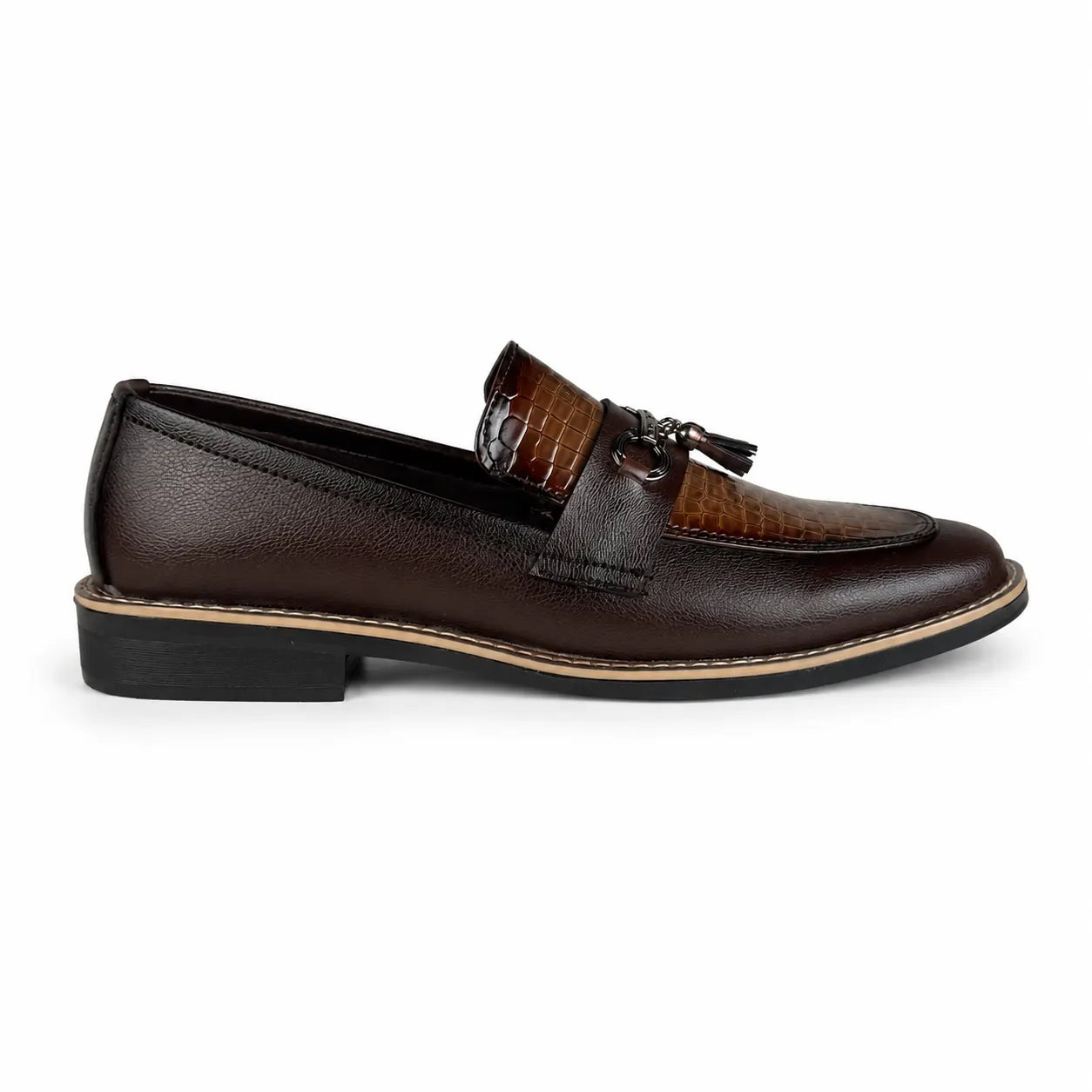 BROWN CROC MEDICATED LOAFER