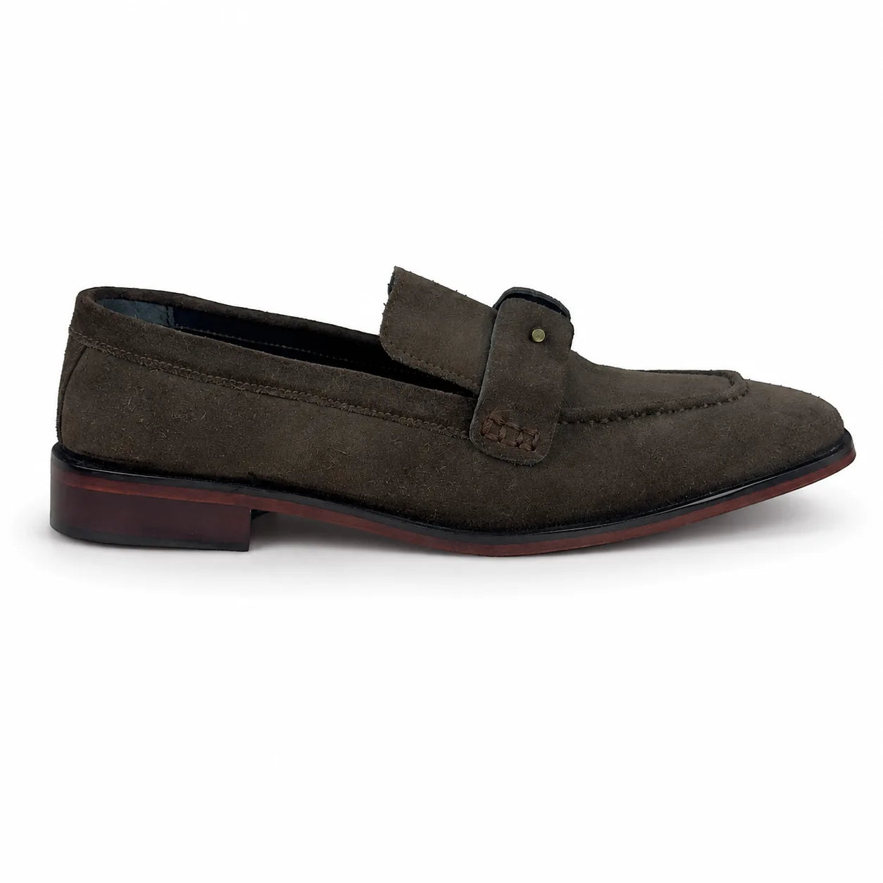 ITALIAN TOE SUEDE LEATHER LOAFER - BROWN