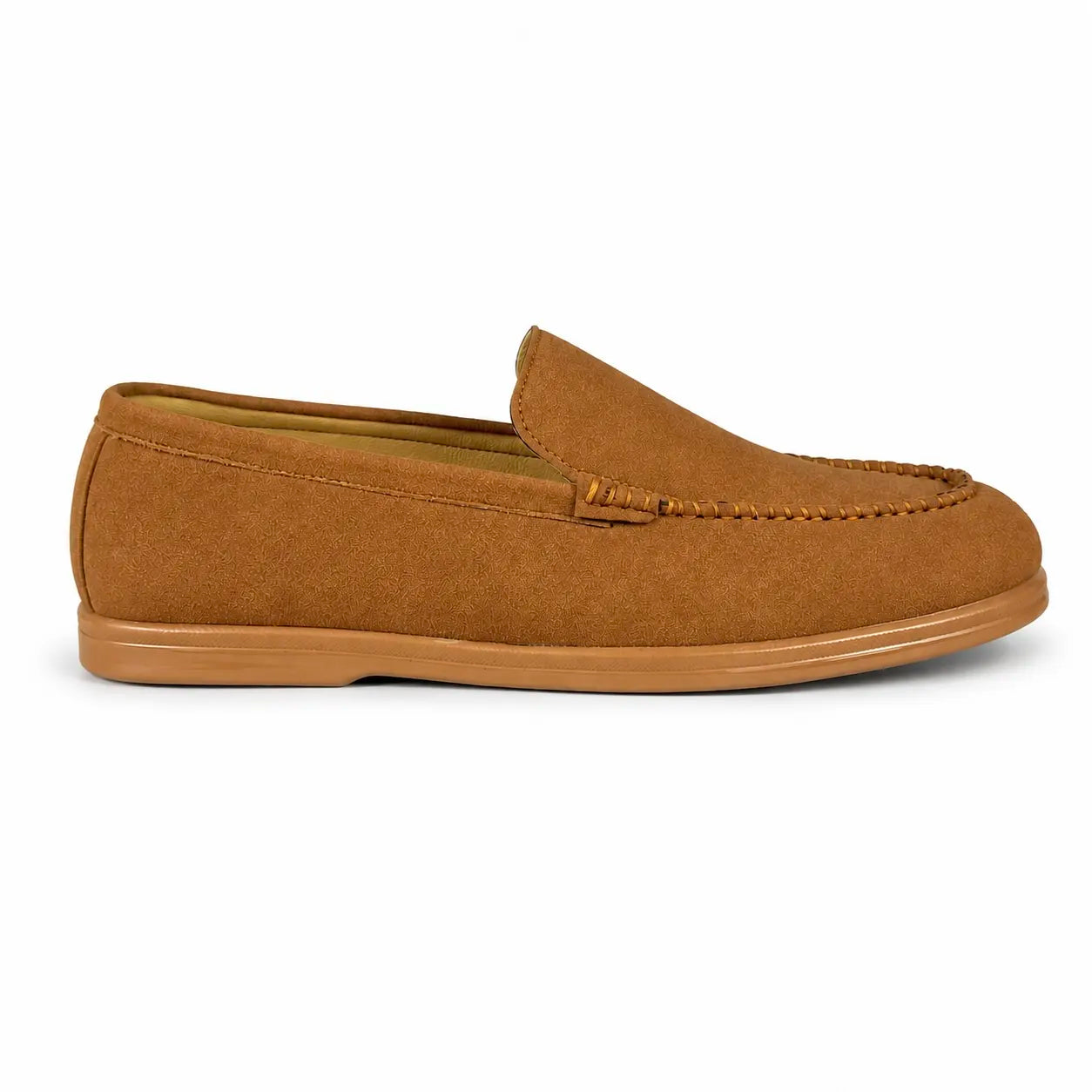 CAMEL BROWN SUEDE MEDICATED LOAFER