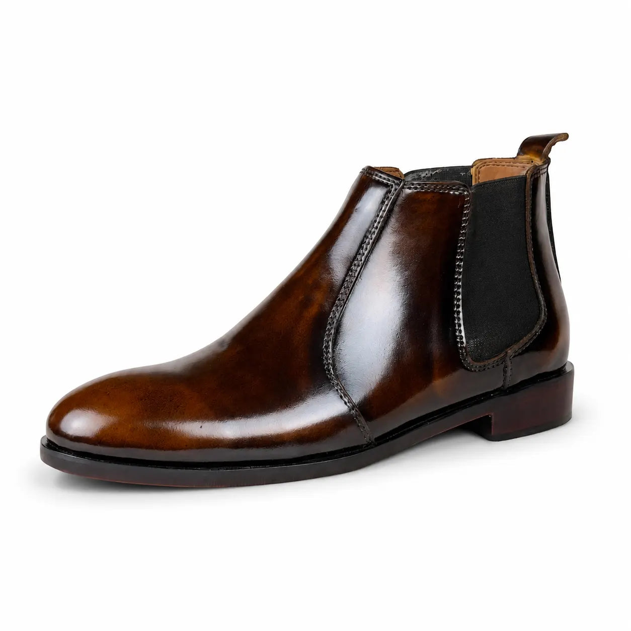 BROWN BUFF LEATHER CHELSEA