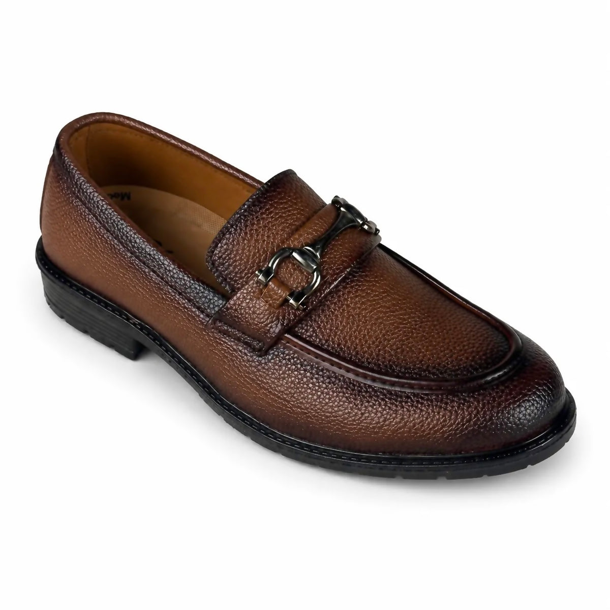 BROWN BIT MILLED FORMAL LOAFER