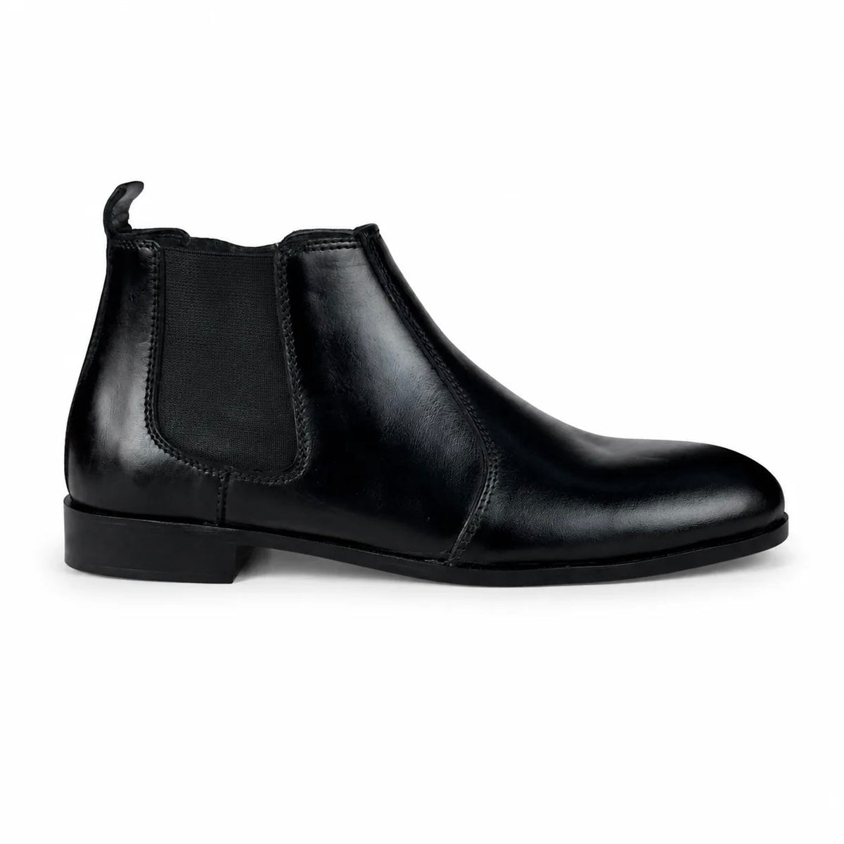 BLACK LEATHER CHELSEA