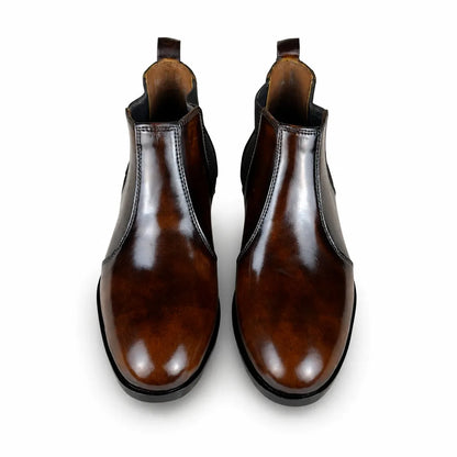 BROWN BUFF LEATHER CHELSEA
