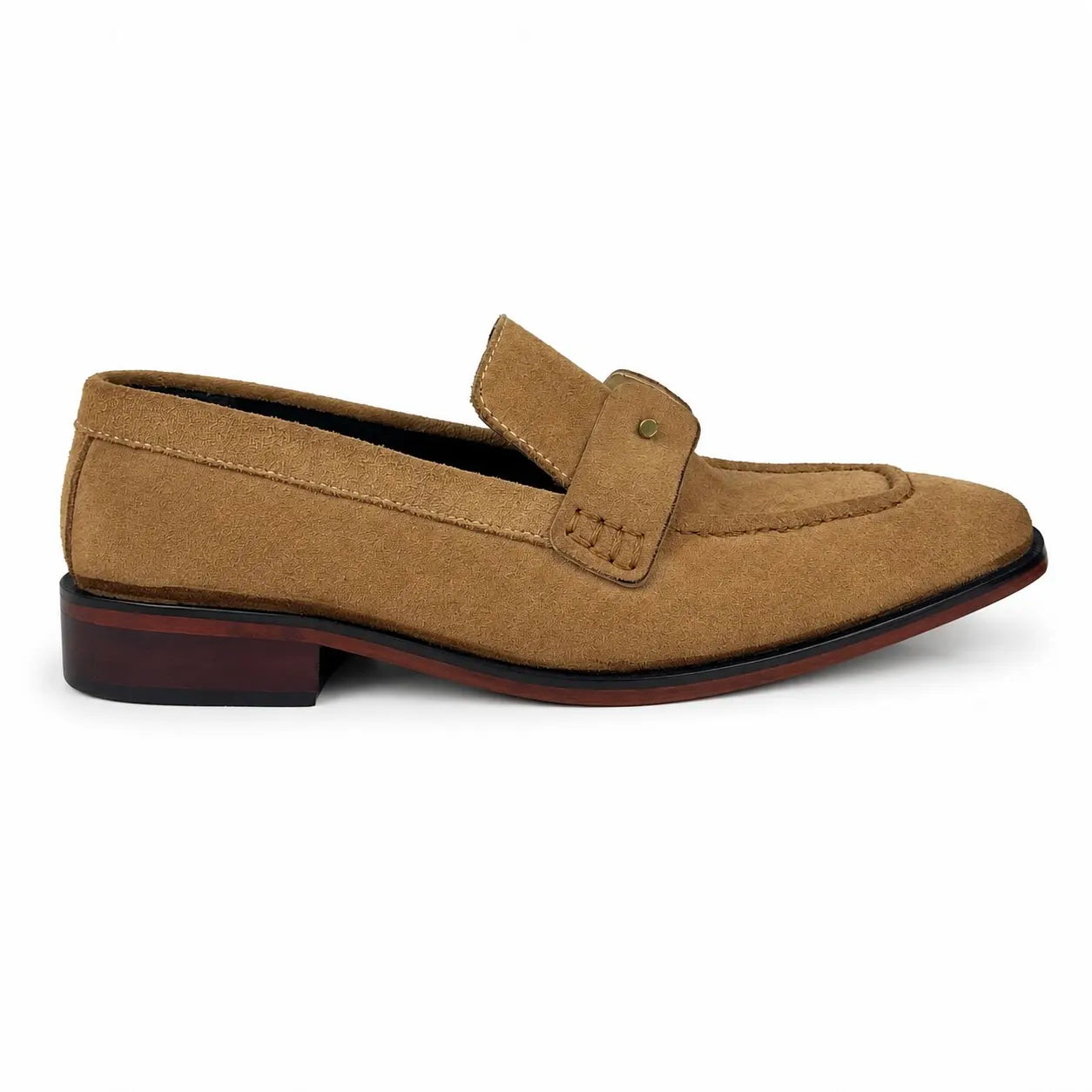 ITALIAN TOE SUEDE LEATHER LOAFER - WARM BEIGE