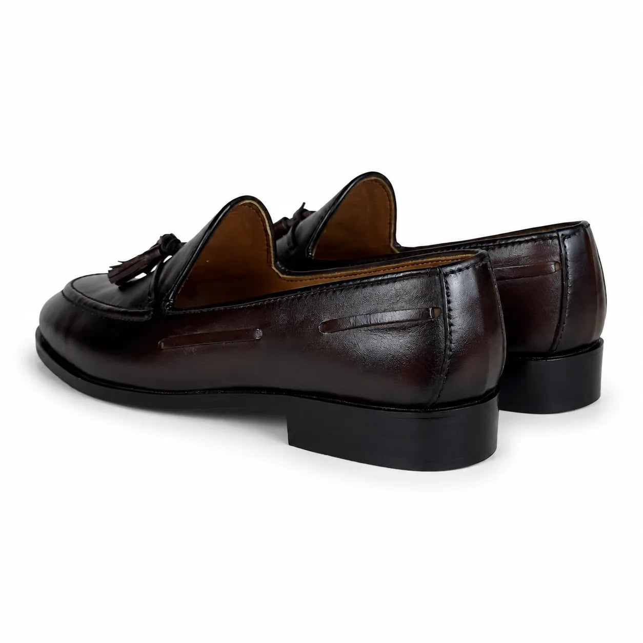 ITALIAN TESSEL LEATHER LOAFER - BROWN