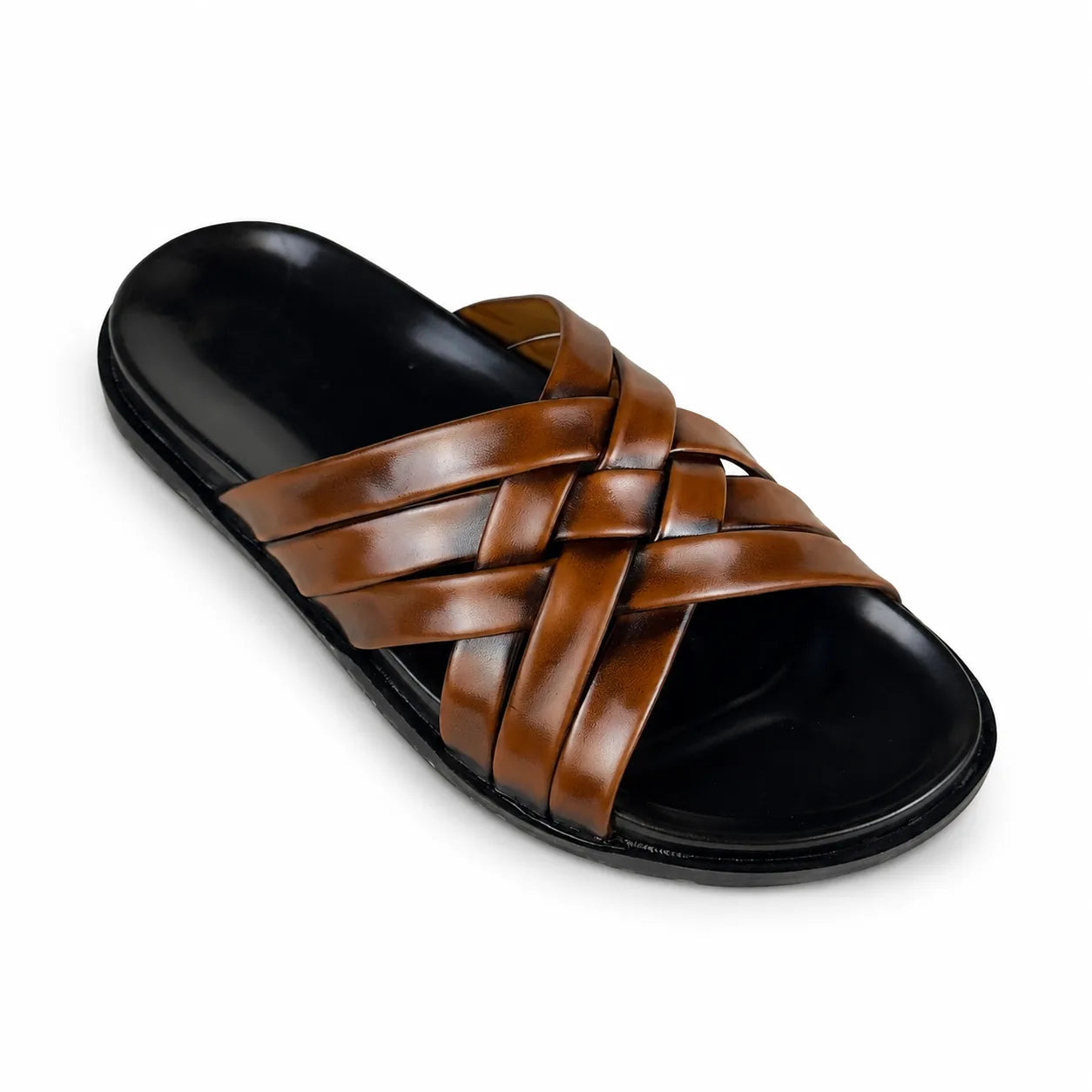 BROWN LEATHER SLIPPER
